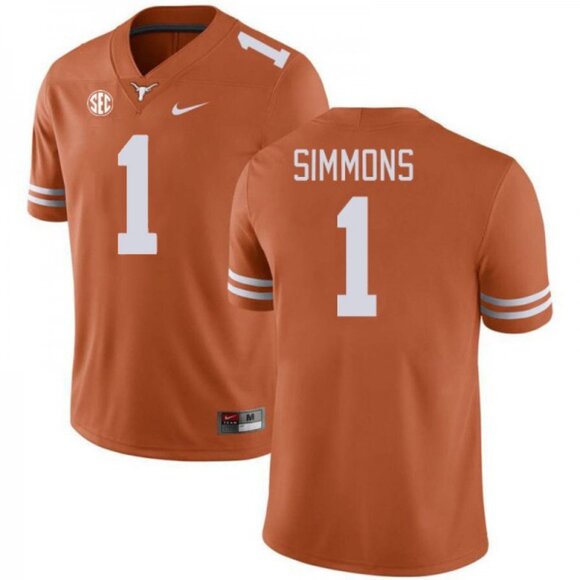 Mens YouthsKids Colin Simmons Orange Stitched Jersey